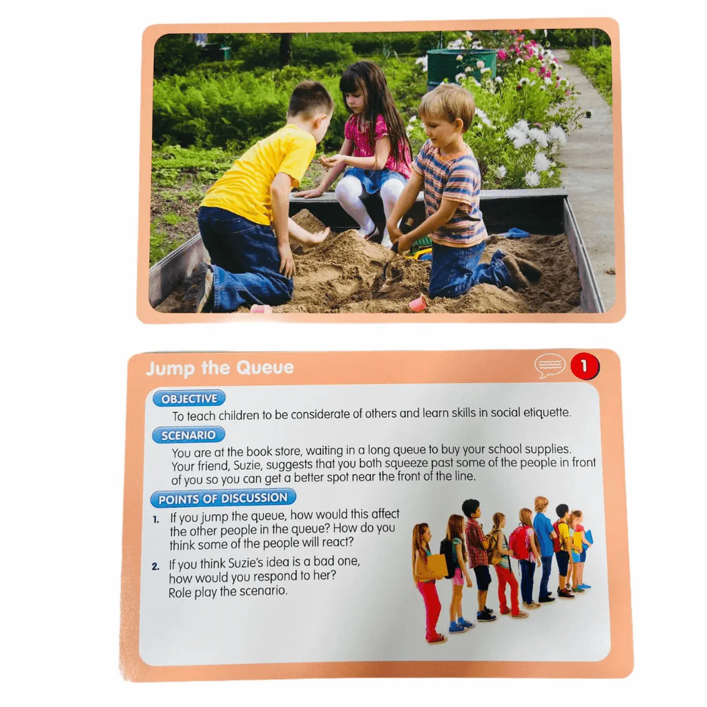 Junior Learning 50 Social Scenario Activities Flash Cards - Image 4