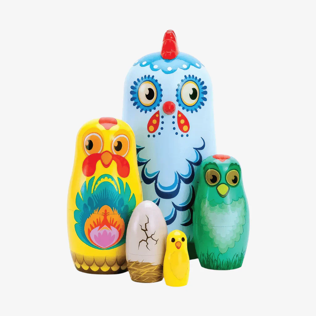 Babushka Nesting Dolls - Chickens