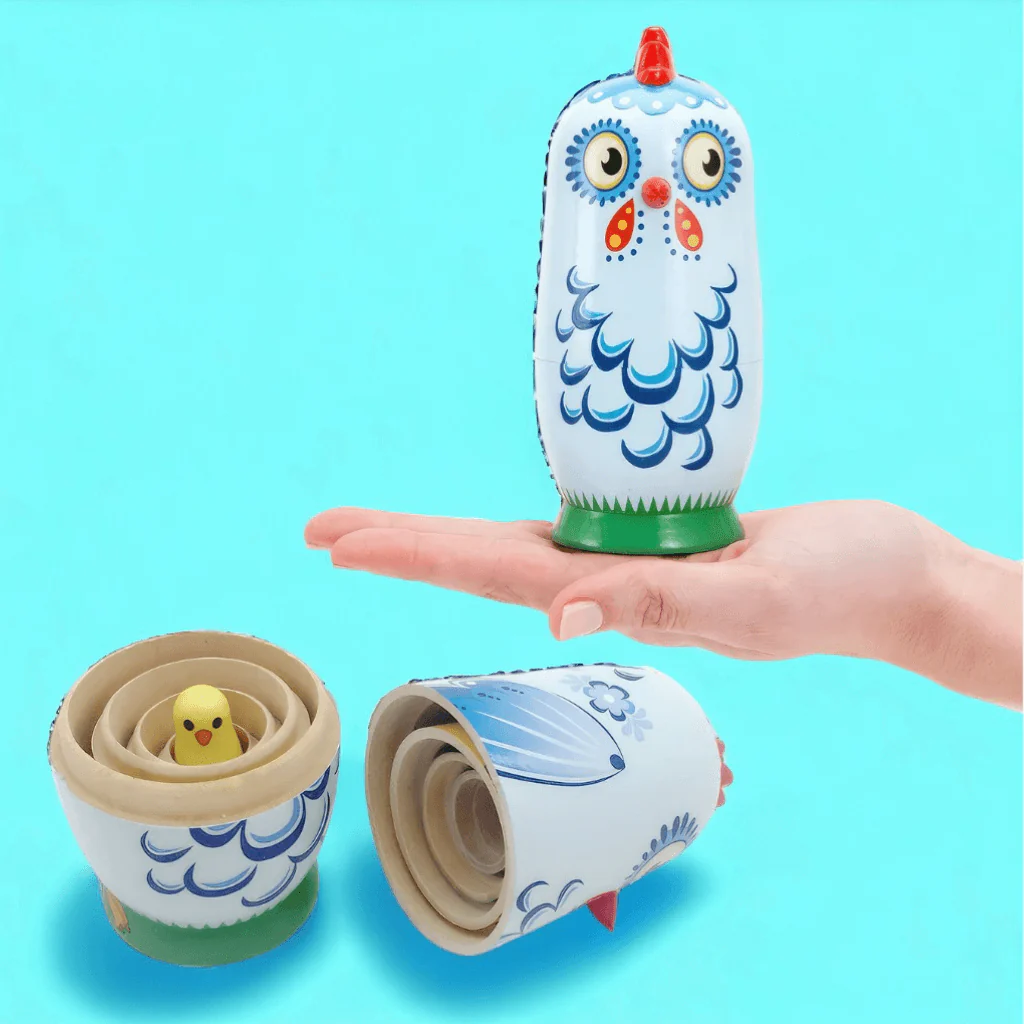 Babushka Nesting Dolls - Chickens - Image 4