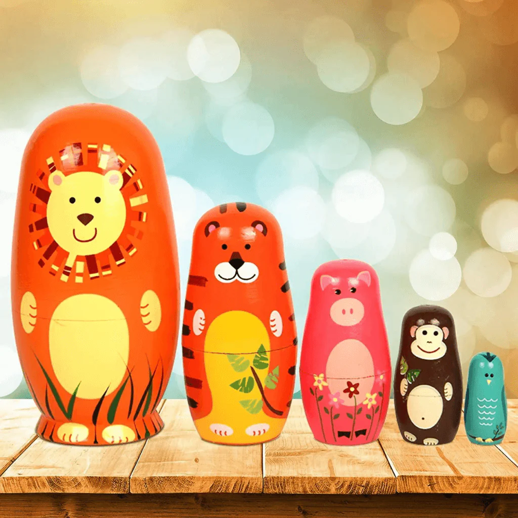 Babushka Nesting Dolls - Savanna Animals - Image 2