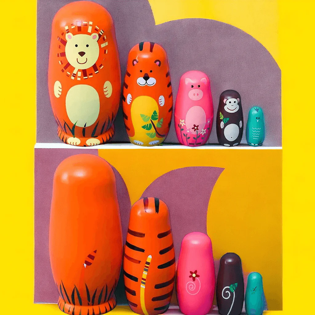 Babushka Nesting Dolls - Savanna Animals - Image 4