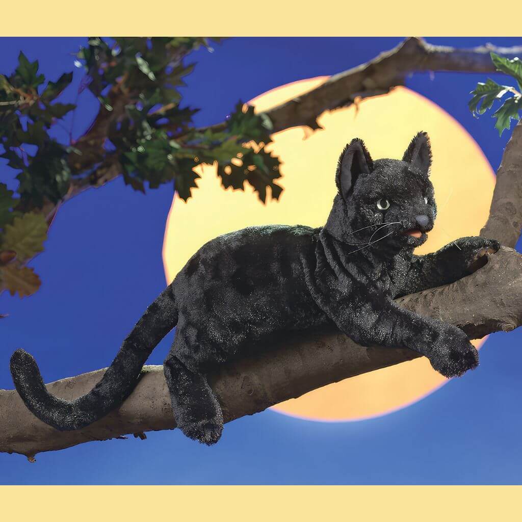 Black Cat Hand Puppet - Folkmanis - Image 3