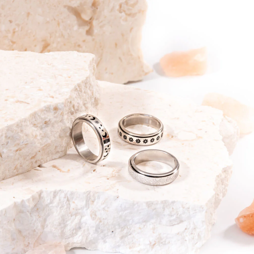 Calming Classics Bundle - Stainless Steel Spinning Rings - Image 3