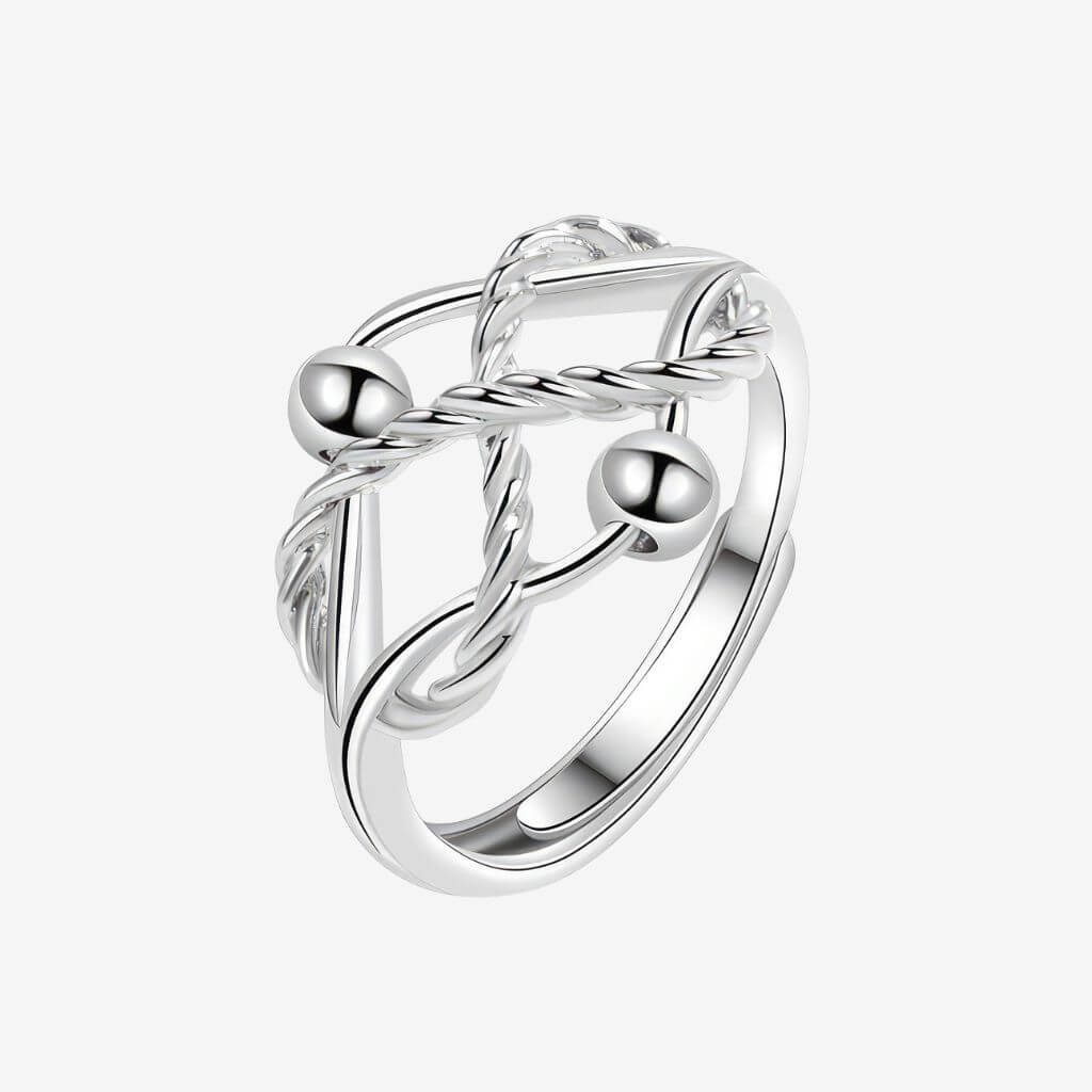 Eirene Fidget Ring Sterling Silver Adjustable