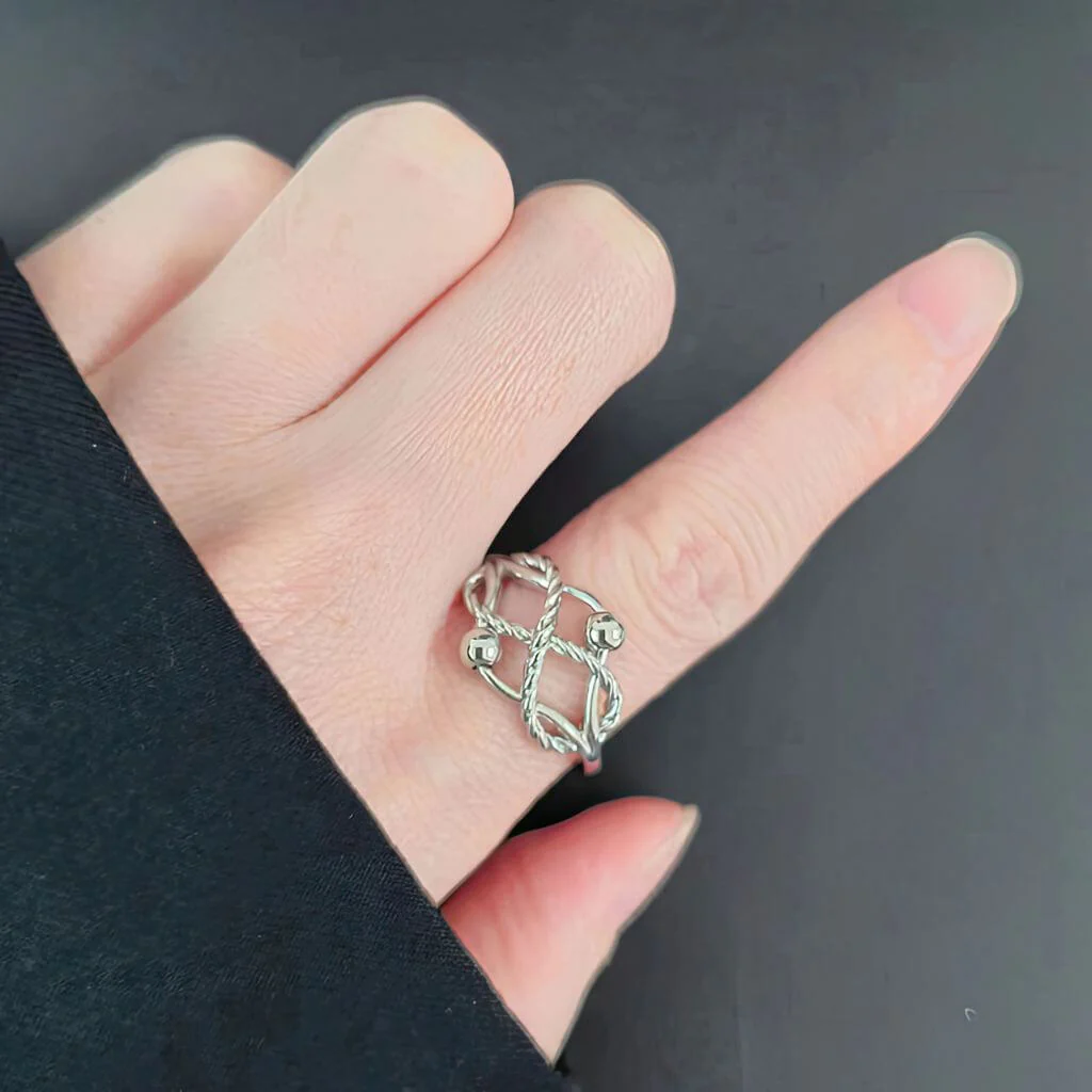 Eirene Fidget Ring Sterling Silver Adjustable - Image 2