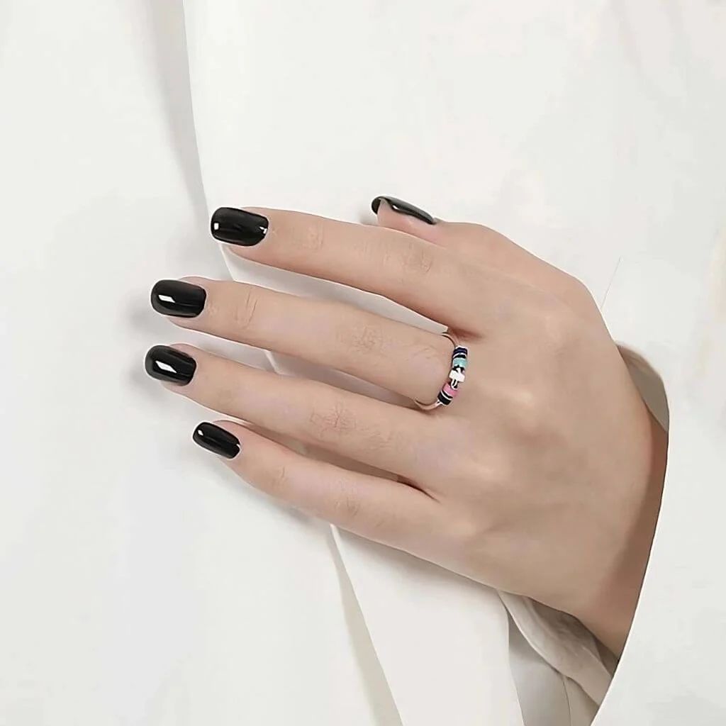 Fidget Ring with Enamel Beads Adjustable - Image 10