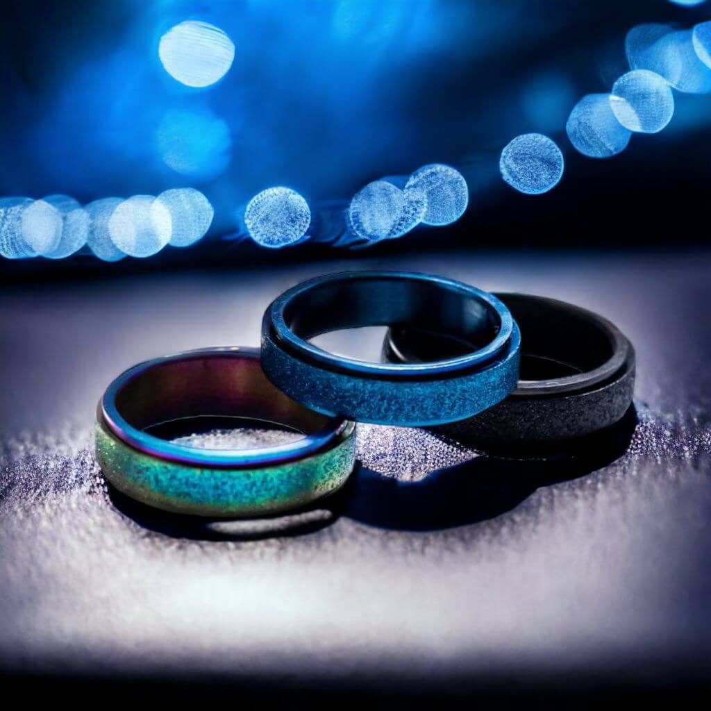 Fidget Rings 5-Pack Stainless Steel - Image 7