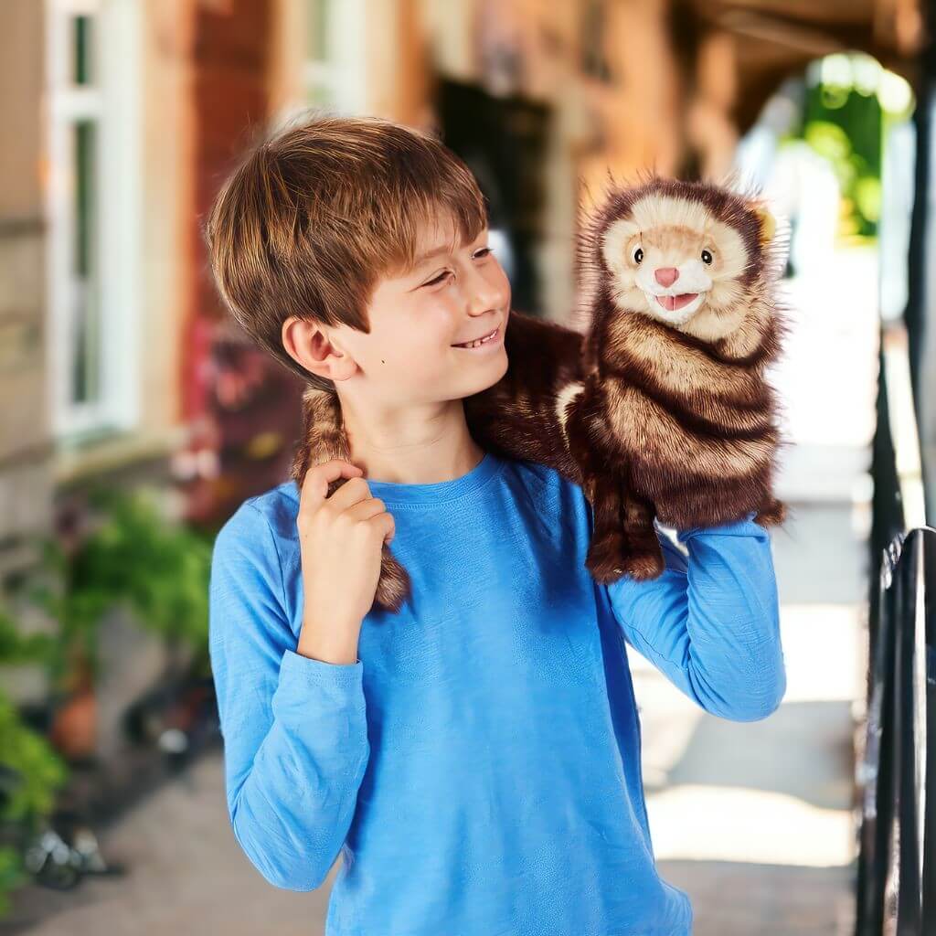 Folkmanis Ferret Hand Puppet - Image 3