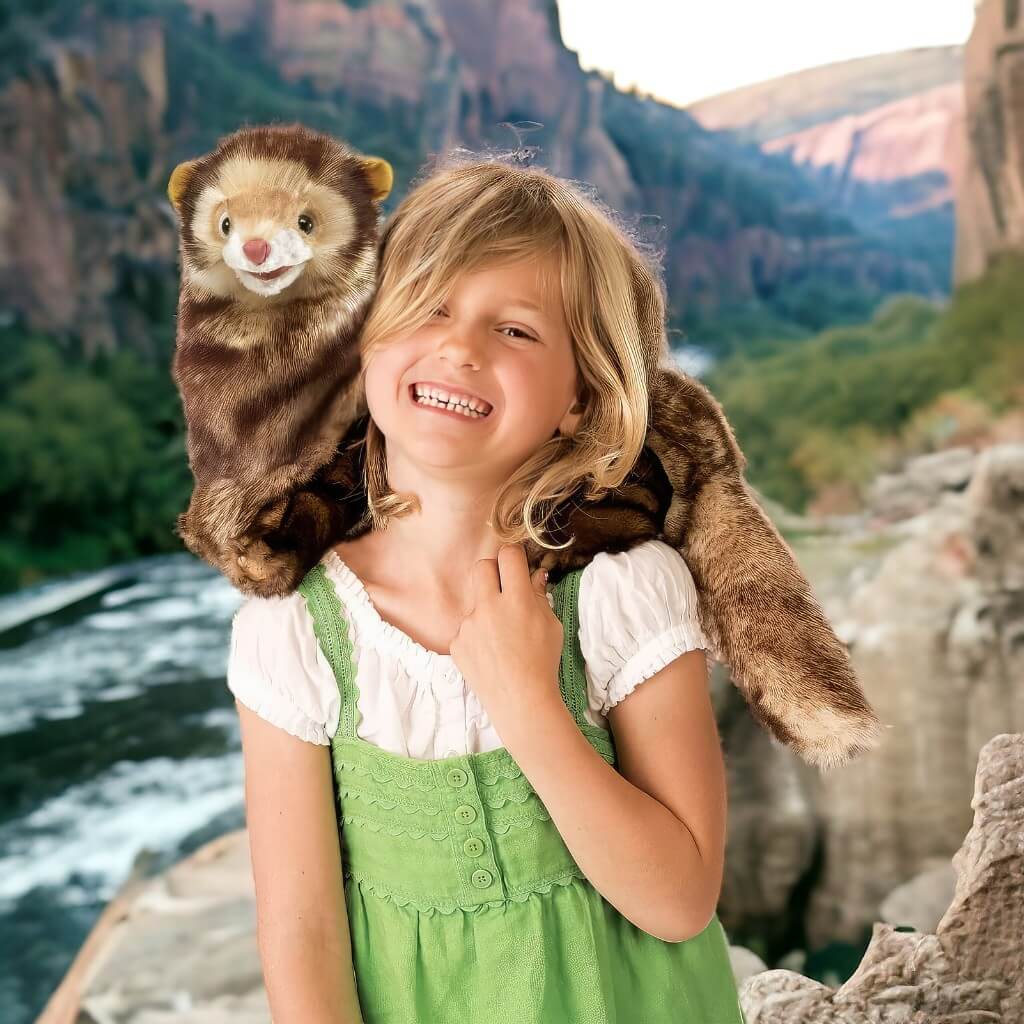 Folkmanis Ferret Hand Puppet - Image 5