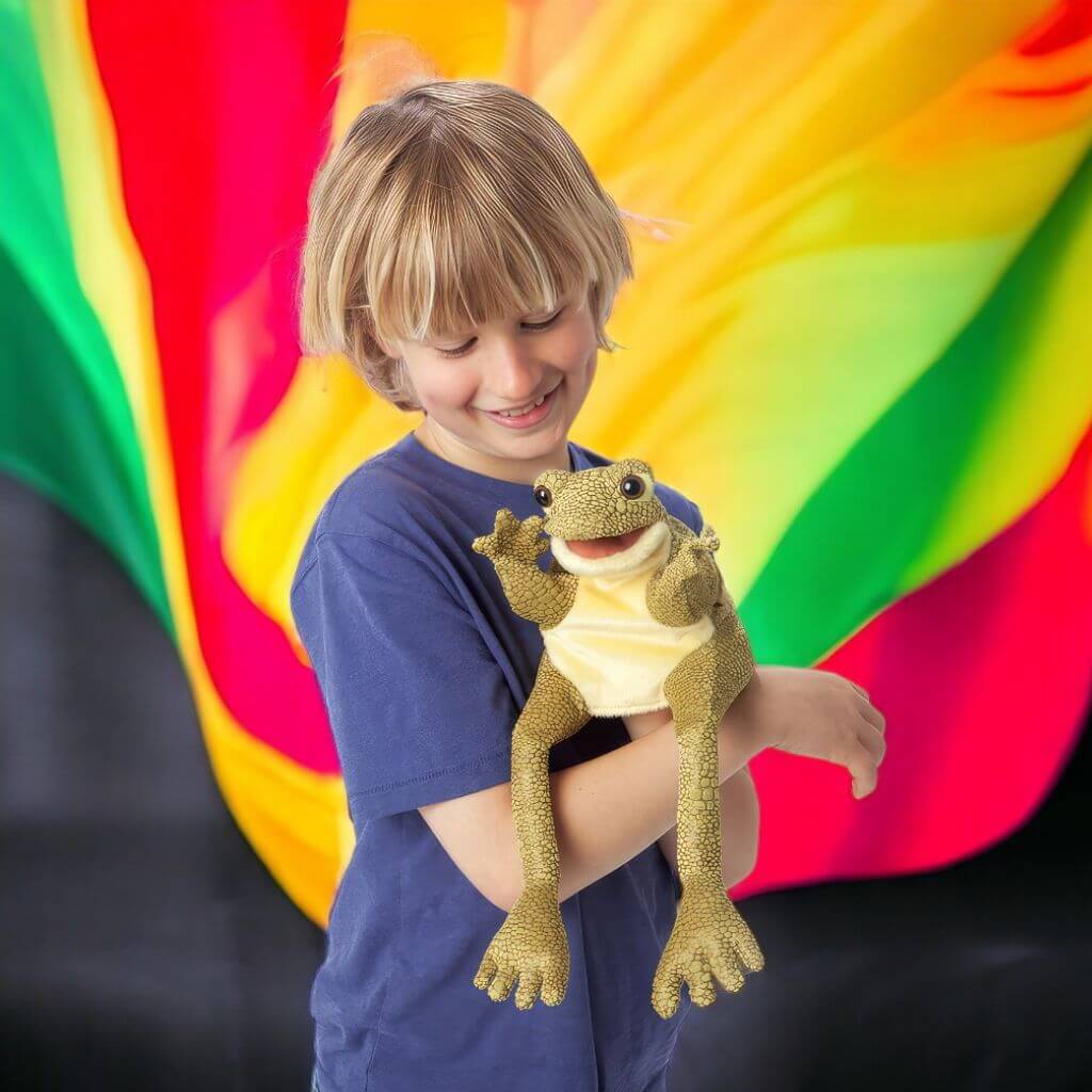 Funny Frog Hand Puppet - Folkmanis - Image 2