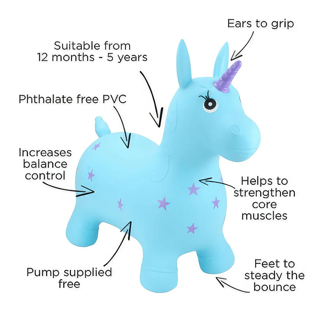 Happy Hopperz Turquoise Unicorn - Image 3