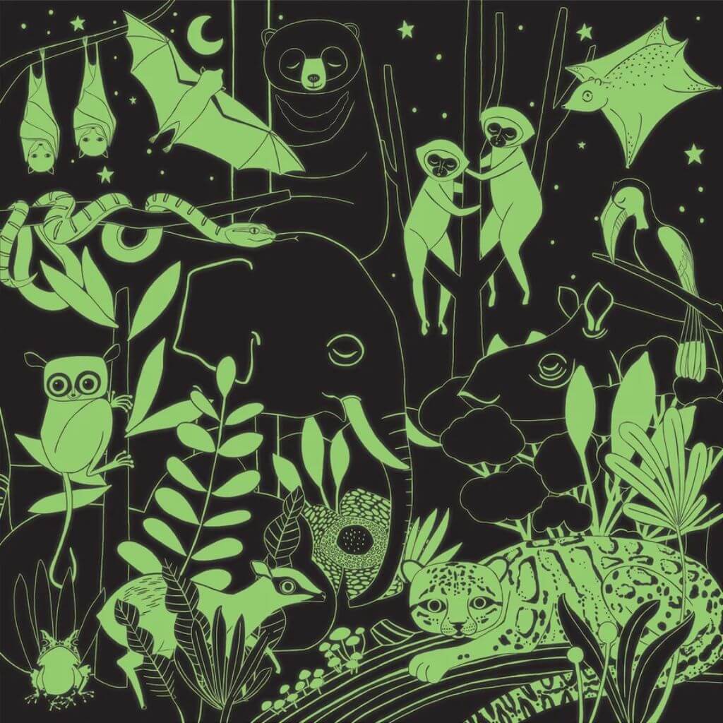 Jungle Illuminated Glow in the Dark Puzzle 500 Pieces - Mudpuppy - Image 3
