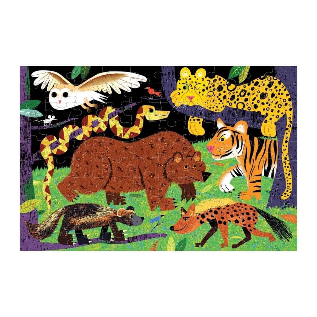 Land Predators Glow in the Dark Puzzle 100 pieces Mudpuppy - Image 2