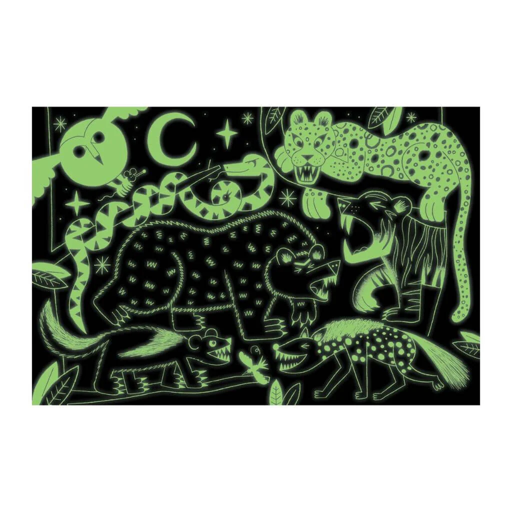 Land Predators Glow in the Dark Puzzle 100 pieces Mudpuppy - Image 3