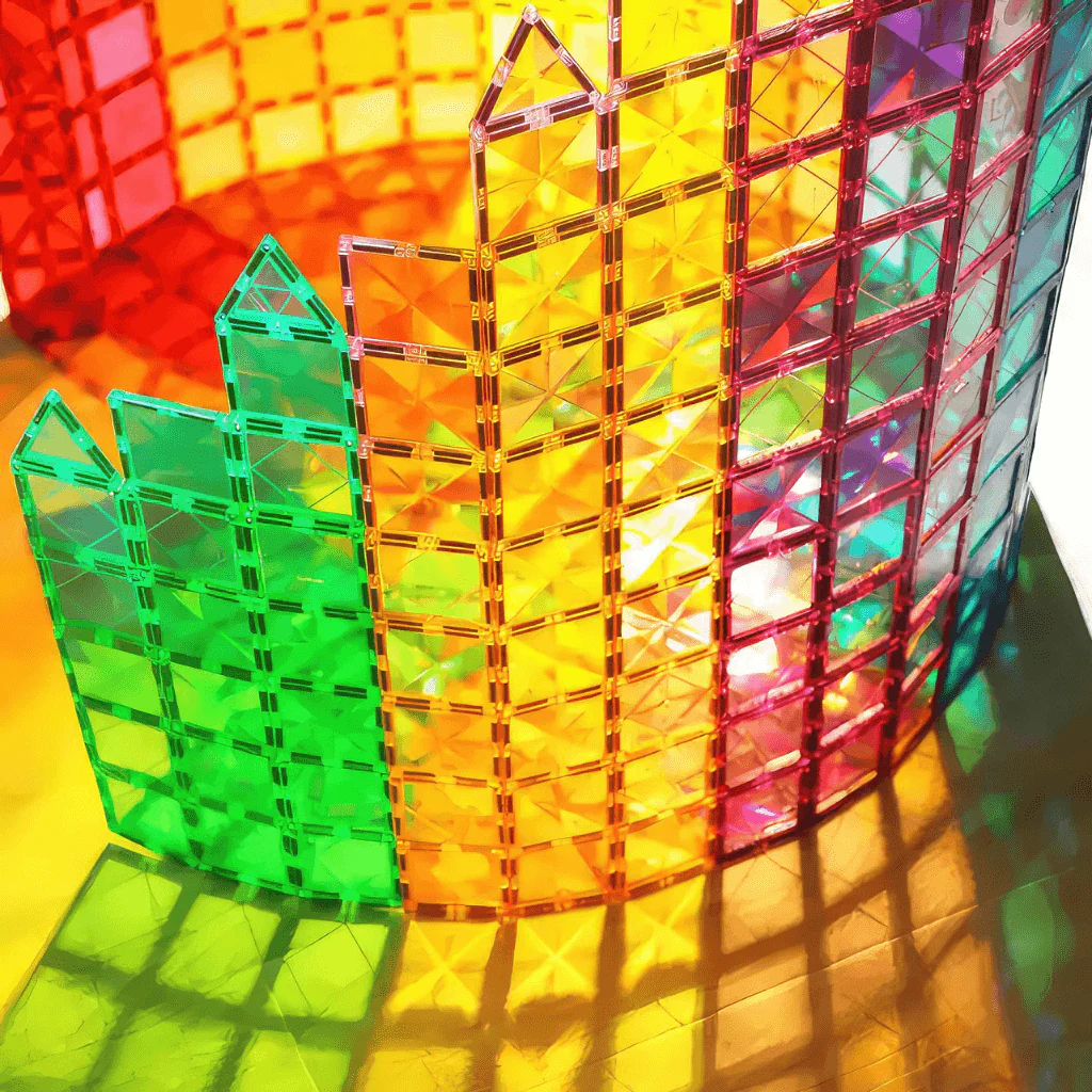 Magnetic Tiles 120 Piece Rainbow Creative Pack - Image 3