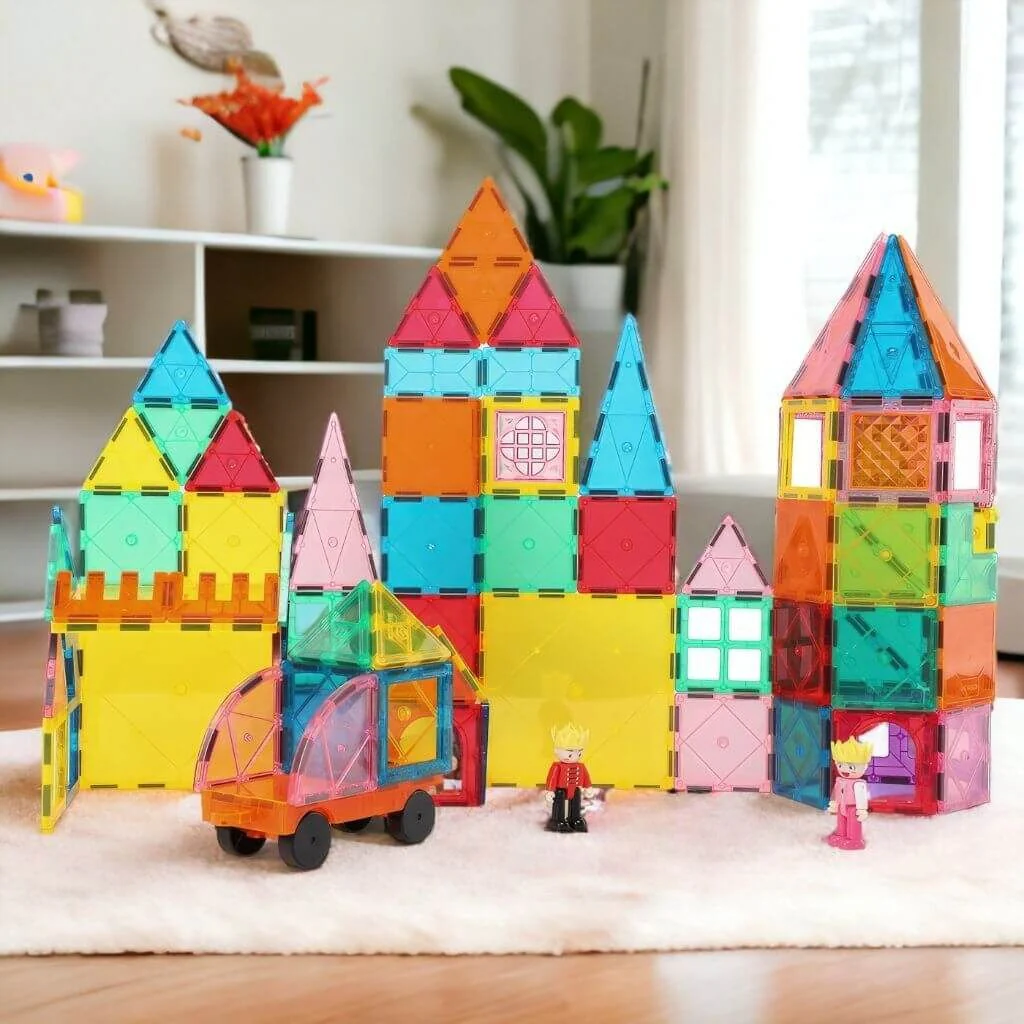 Magnetic Tiles 120 Piece Rainbow Creative Pack - Image 4