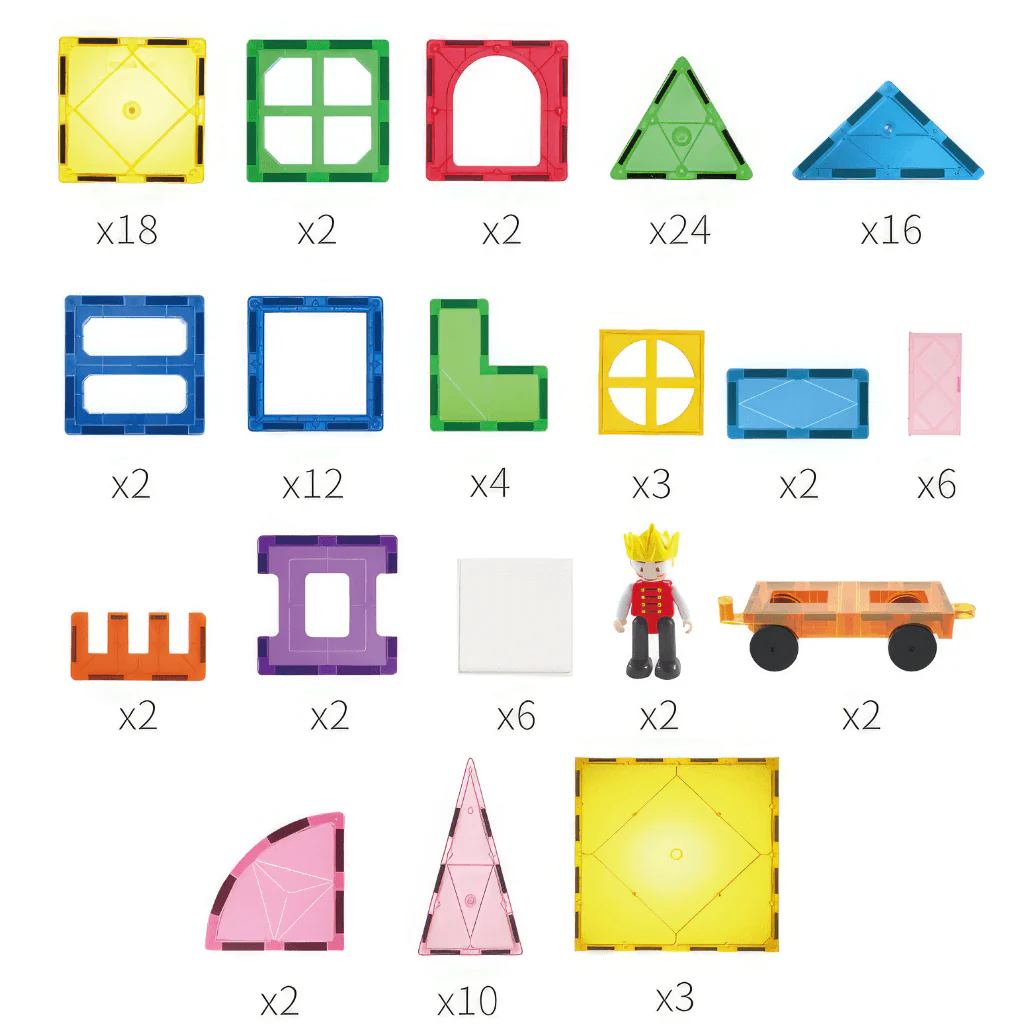Magnetic Tiles 120 Piece Rainbow Creative Pack - Image 5