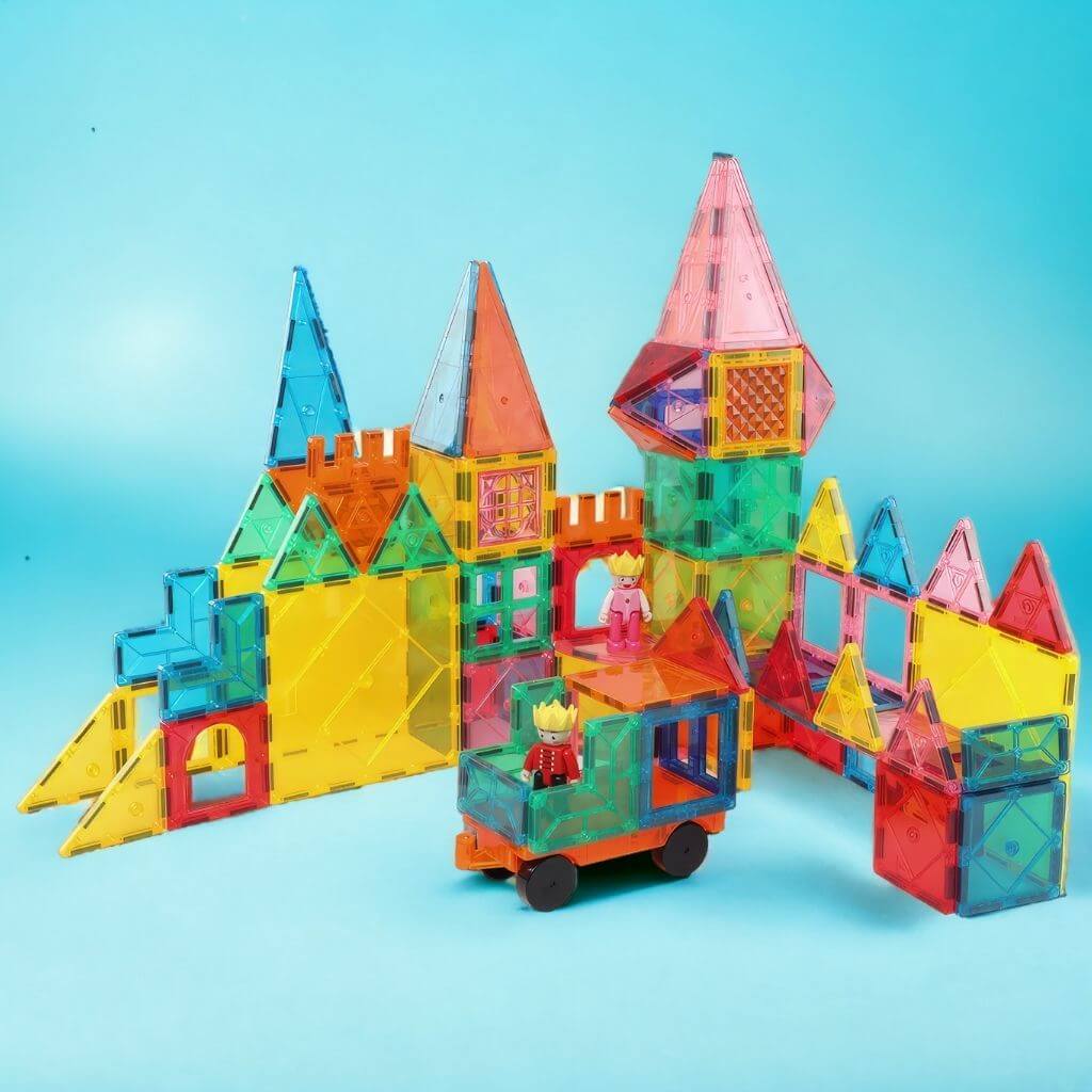 Magnetic Tiles 120 Piece Rainbow Creative Pack - Image 6