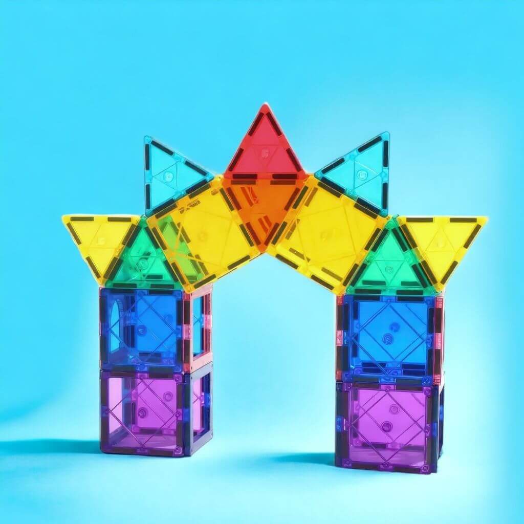 Magnetic Tiles 60 Piece Rainbow Starter Pack - Image 2