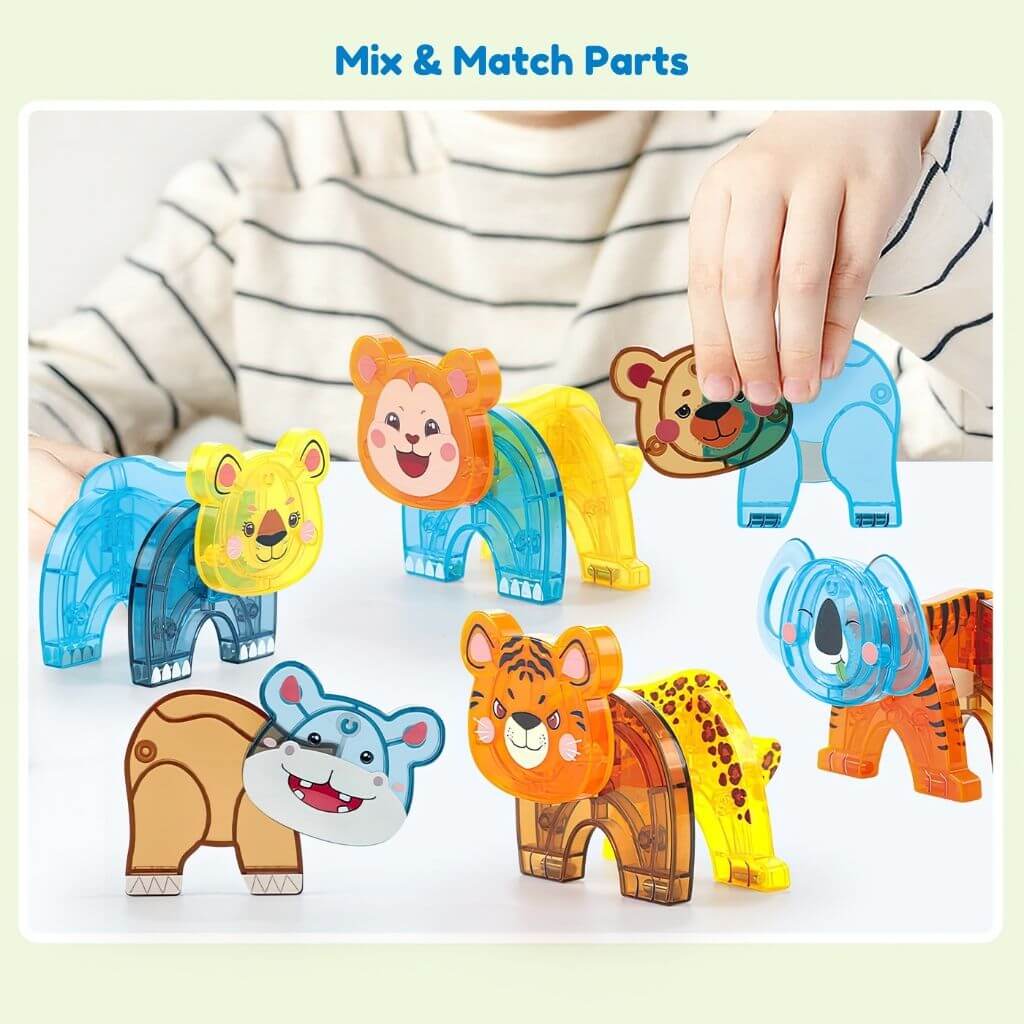 Magnetic Tiles Animals 56 Piece Set - Image 3