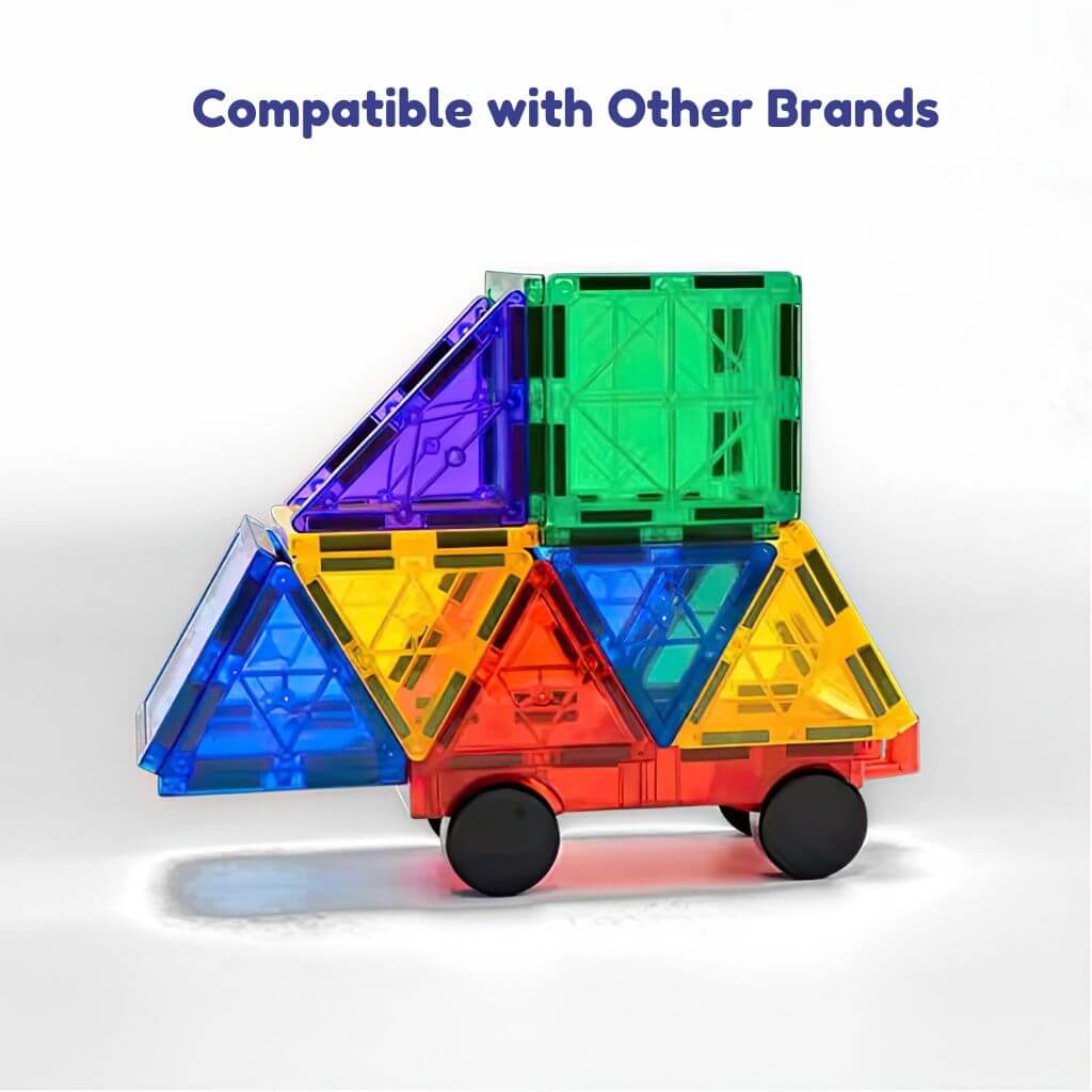 Magnetic Tiles Car - 11 Piece Set - Image 4