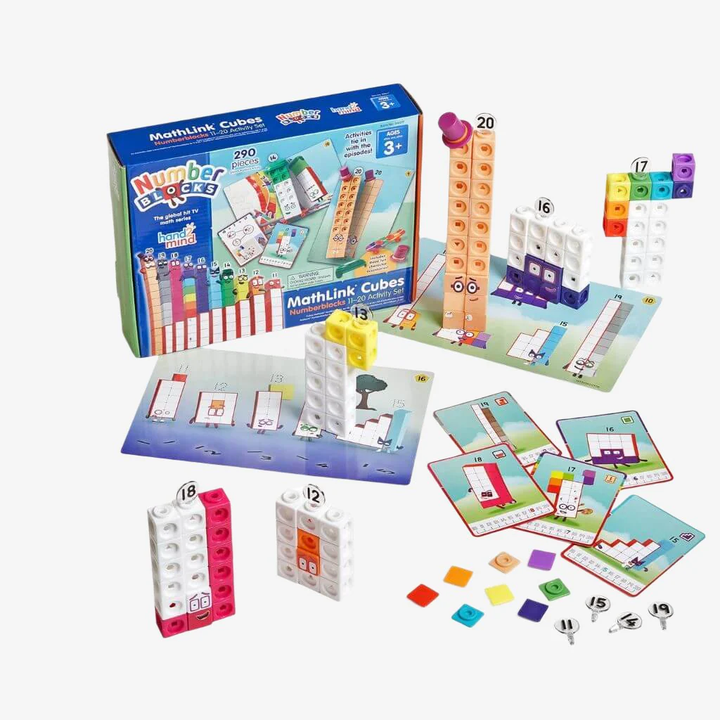 Numberblocks Mathlink® Cubes 11-20 Activity Set ~ 155 Blocks