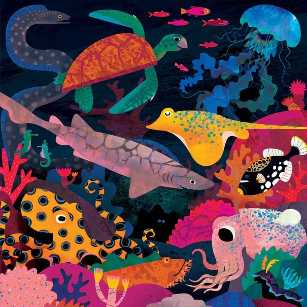 Ocean Illuminated Glow in the Dark Puzzle 500 Pieces - Mudpuppy - Image 4
