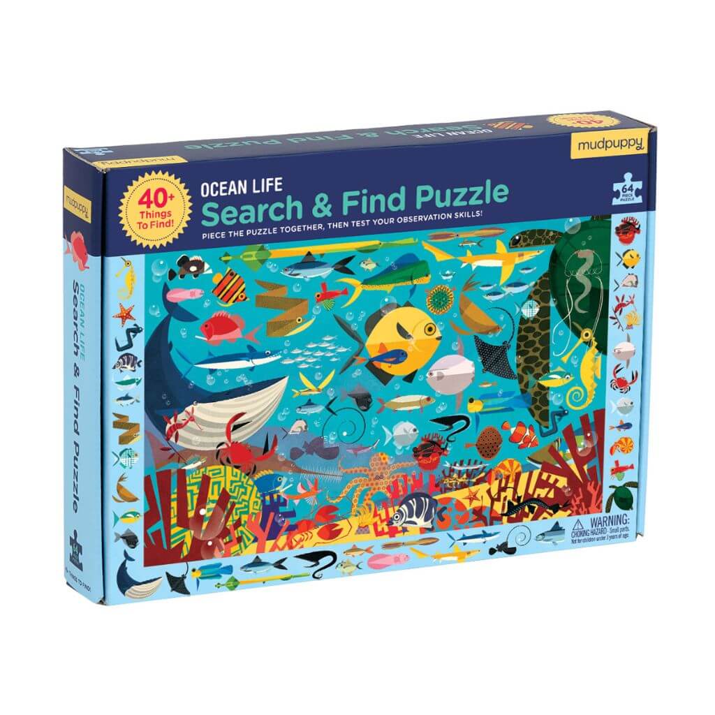 Ocean Life Search & Find Puzzle 64 Pieces - Mudpuppy