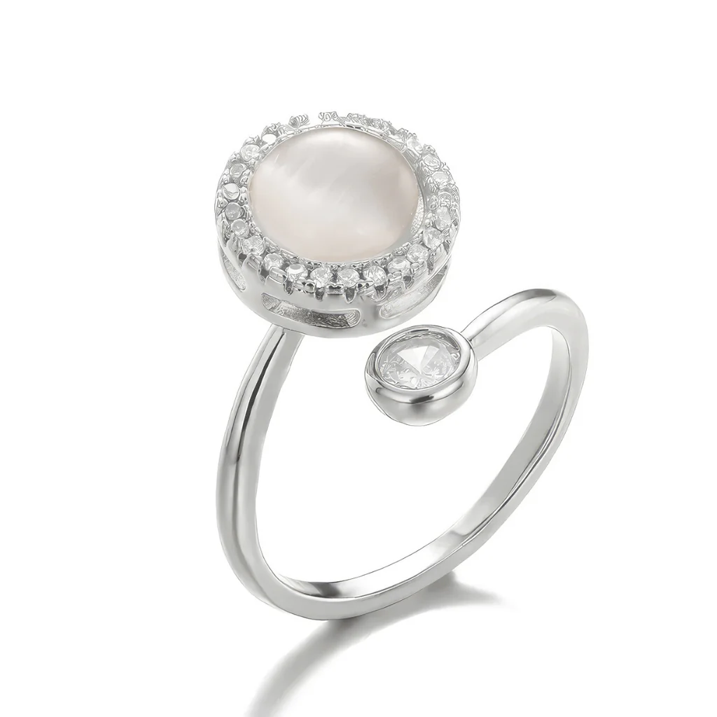 Opal Spinning Ring 925 Silver Adjustable - Image 8