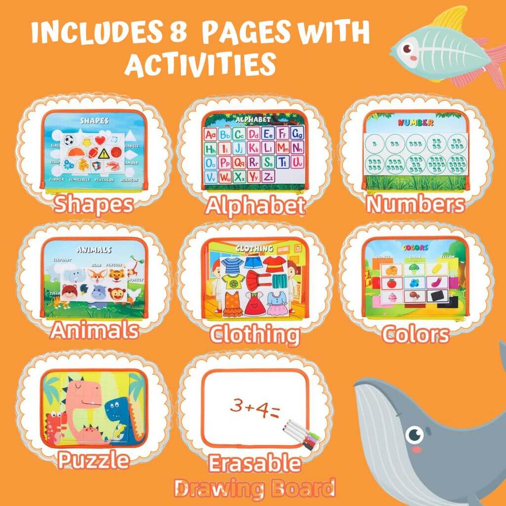 Preschooler Felt Busy Book - 10 Pages - Image 3