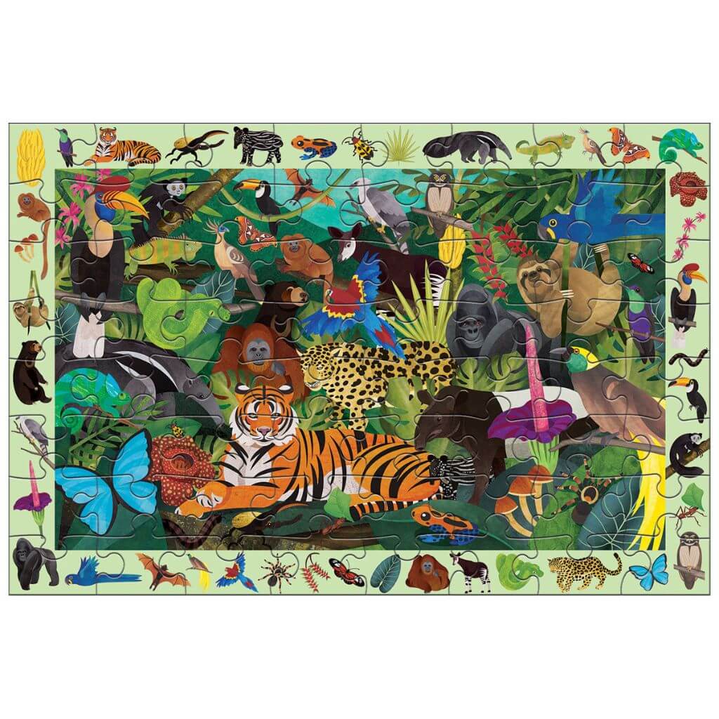 Rain Forest Search & Find Puzzle 64 Pieces - Mudpuppy - Image 2