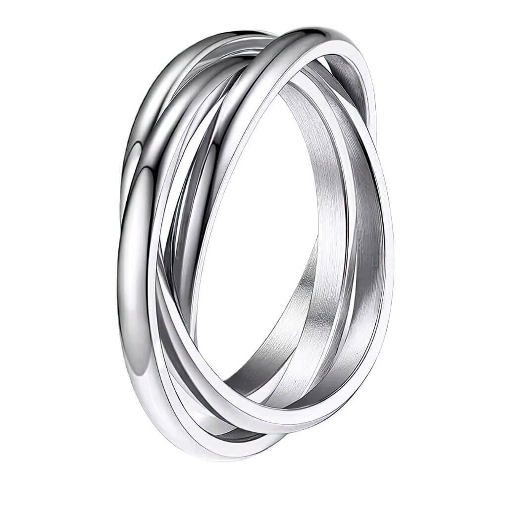 Serena Stainless Steel Fidget Ring - Image 7