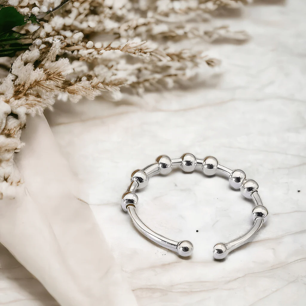 Silver Adjustable Rings for Fidgeting - Image 5