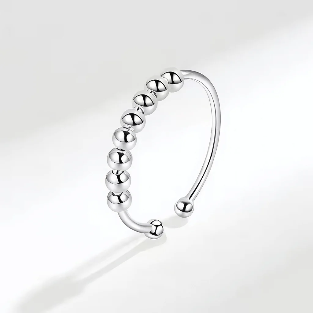 Silver Adjustable Rings for Fidgeting - Image 6