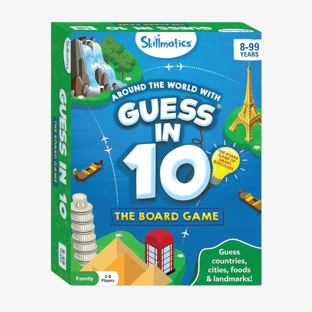 Skillmatics | Guess in 10 - Around the World Board Game
