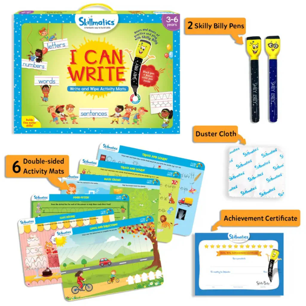 Skillmatics |  I Can Write! Write and Wipe Activity Mats - Image 2
