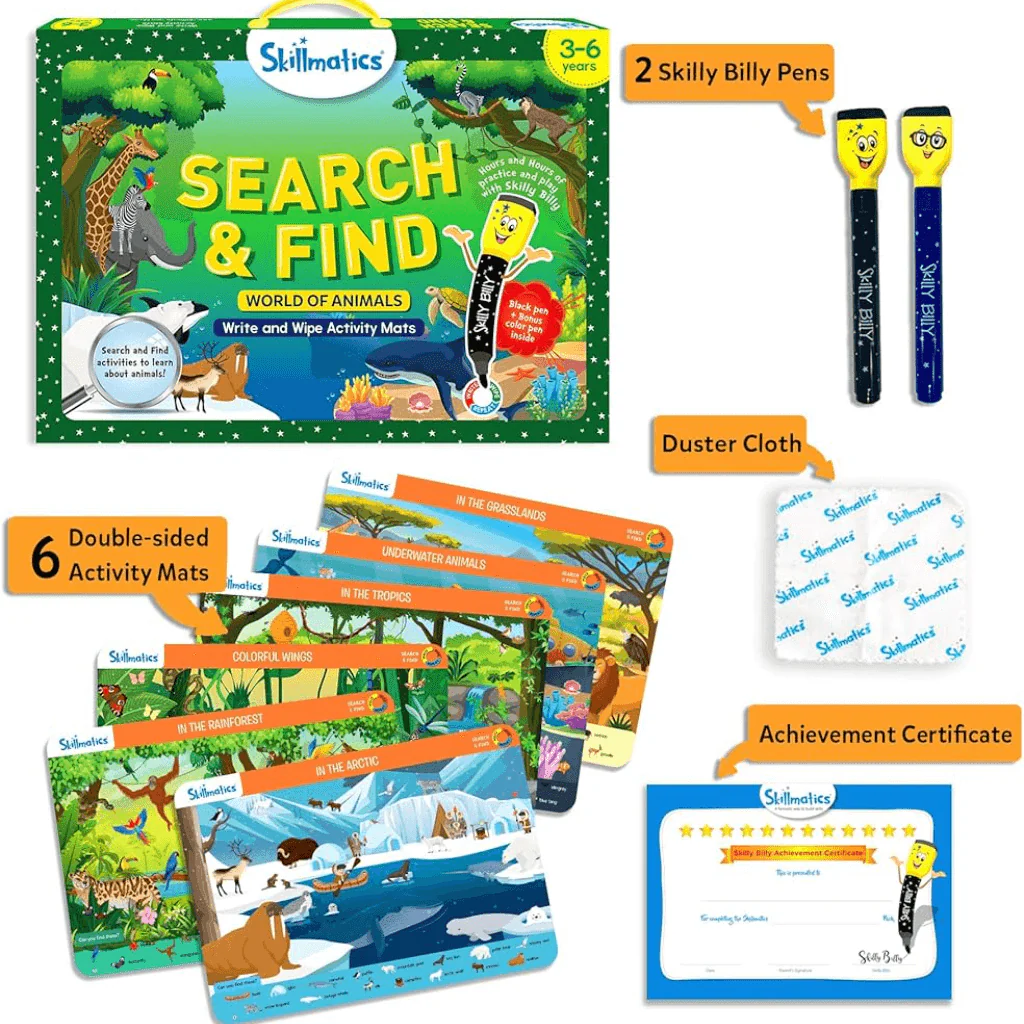 Skillmatics | Search and Find Write and Wipe Activity Mats - Image 2