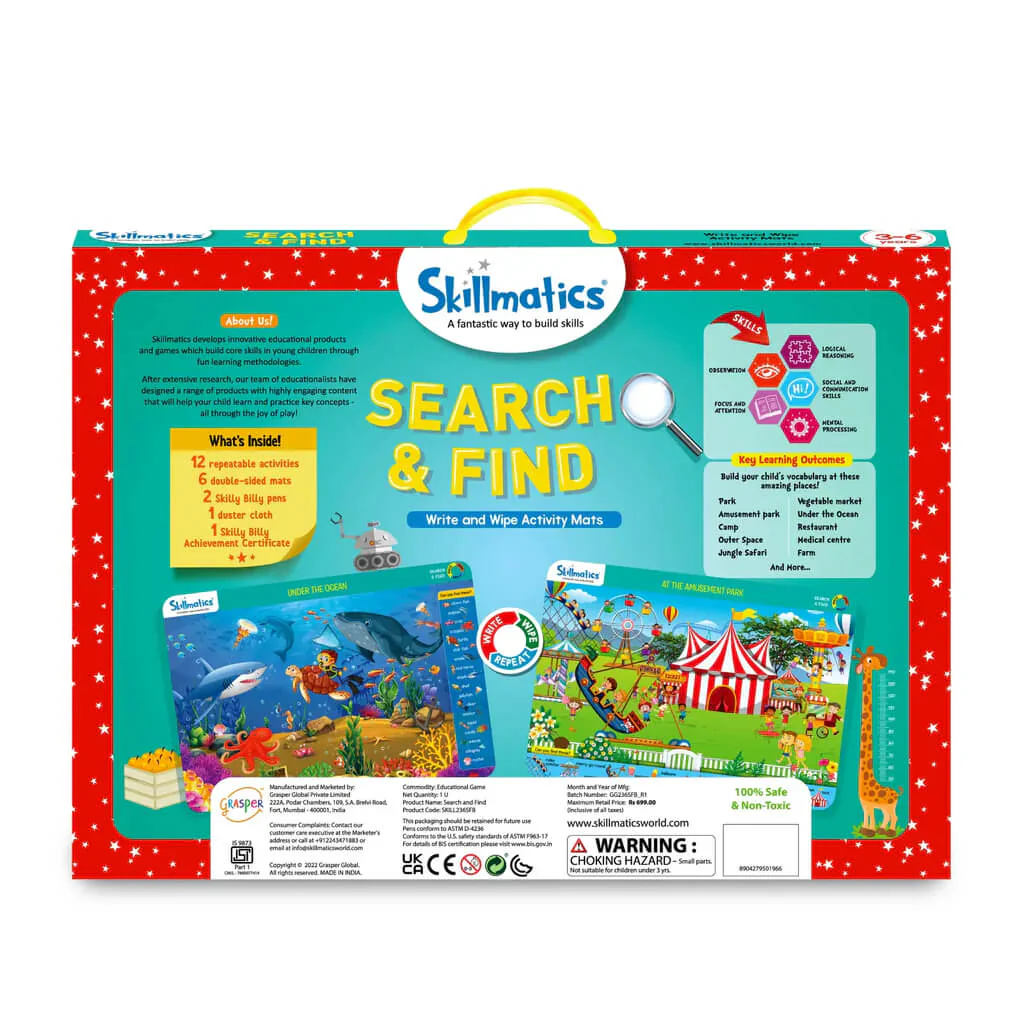 Skillmatics | Search and Find Write and Wipe Activity Mats - Image 6