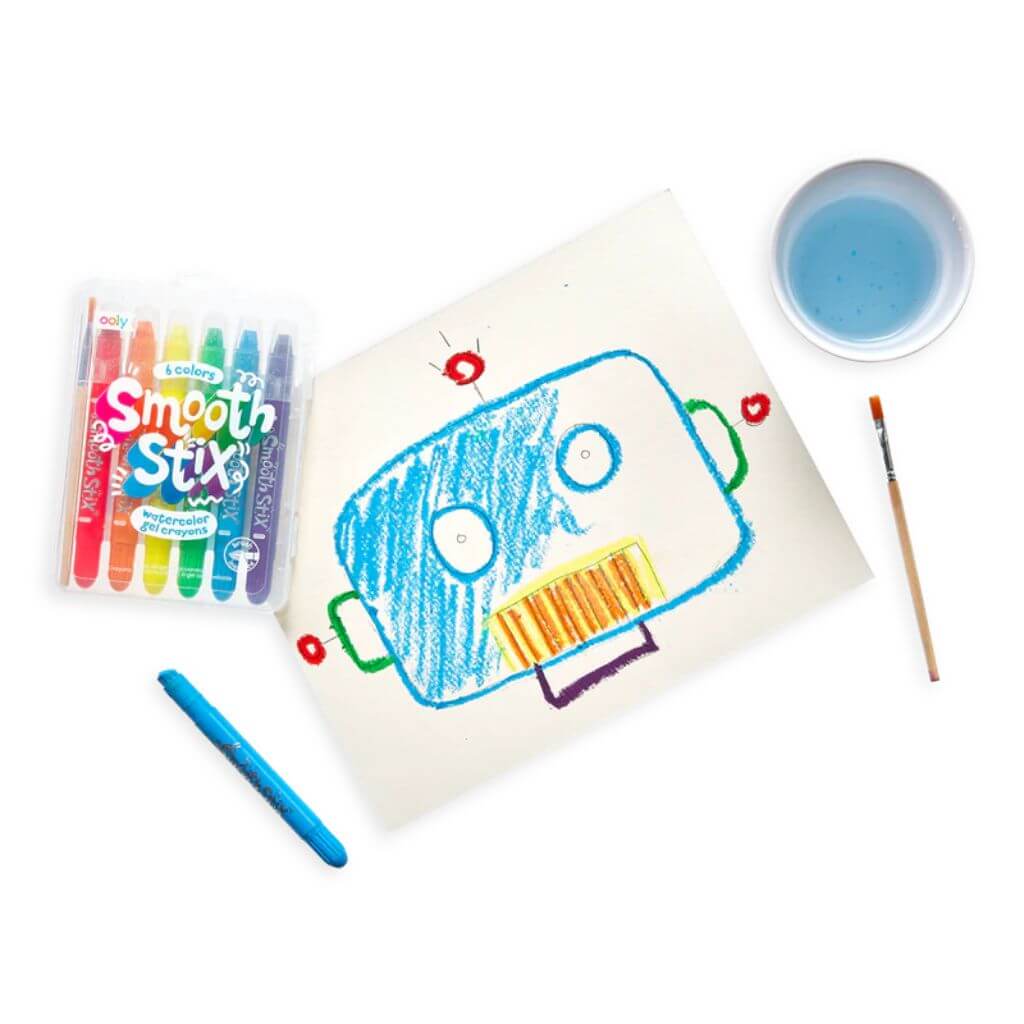 Smooth Stix Watercolour Gel Crayons 6 pack - Ooly - Image 3