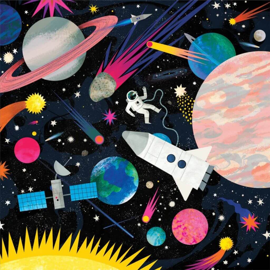 Space Illuminated Glow in the Dark Puzzle 500 Pieces - Mudpuppy - Image 2