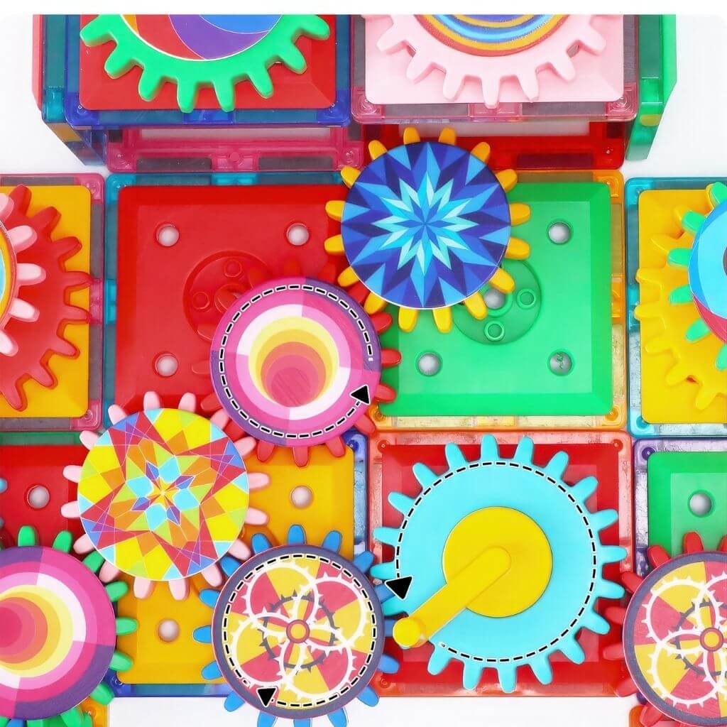 Spinning Gears 90 Piece Magnetic Building Blocks - Image 6
