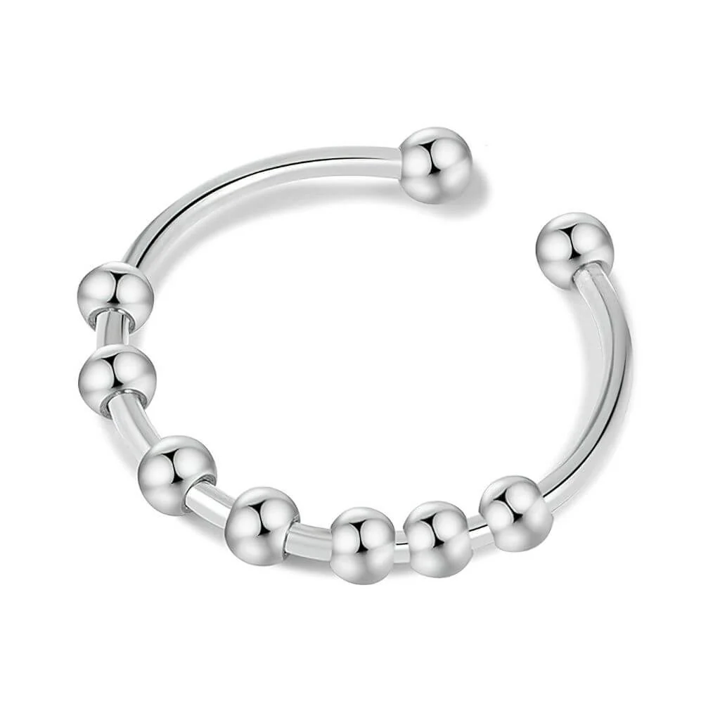 Adjustable Rings with Beads - Stainless Steel - Image 9