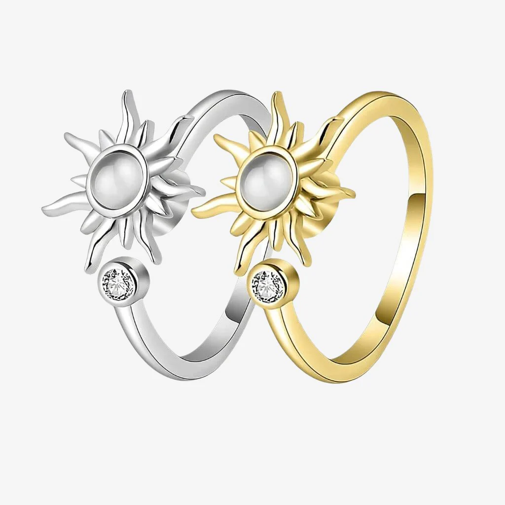 Sterling Silver Sun Ring Adjustable