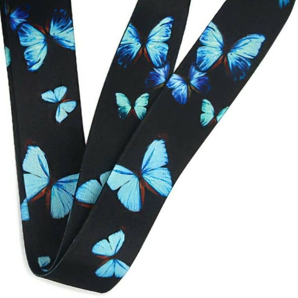 Teacher Lanyard - Blue Butterflies - Image 2