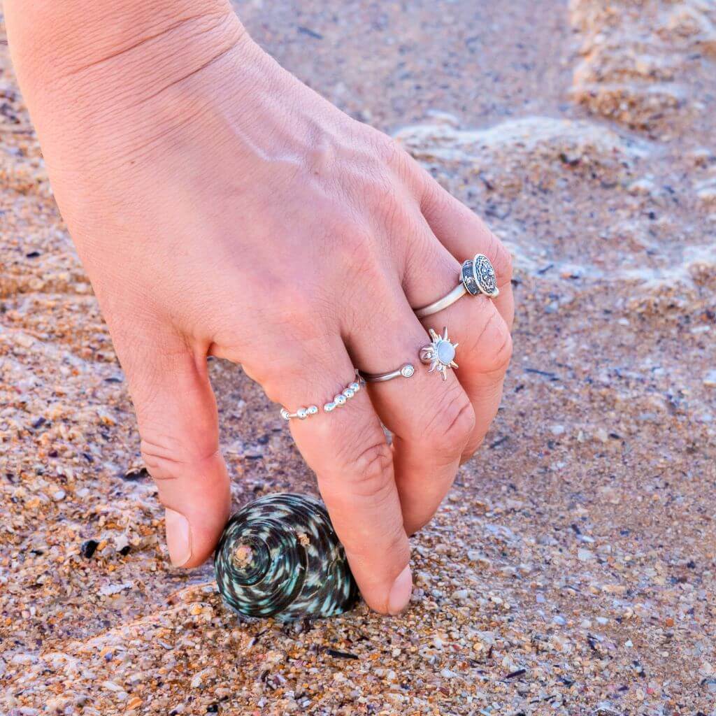 Tranquil Trio - 925 Silver Adjustable Fidget Rings - Image 3