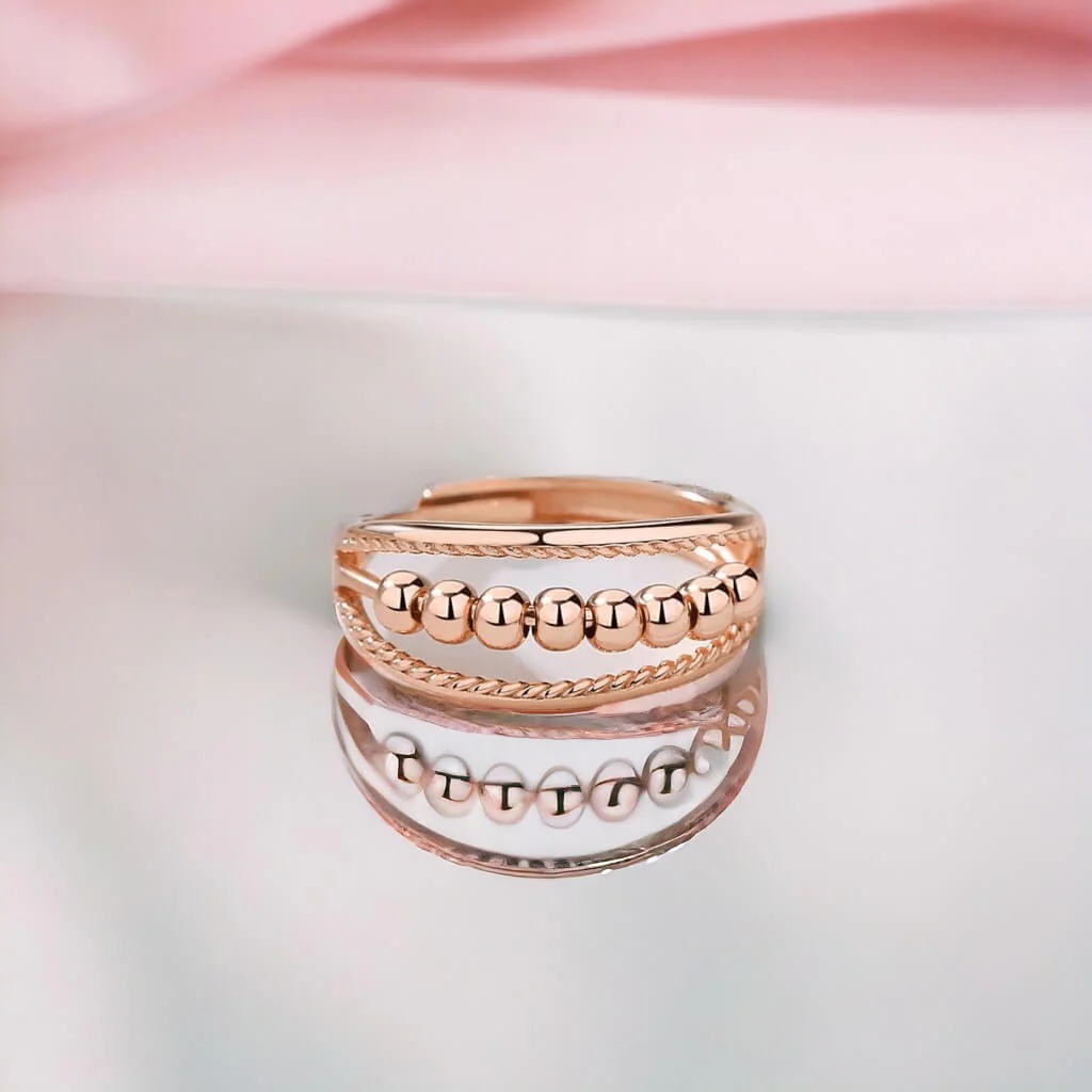Triple Band 925 Silver Ring for Fidgeting Adjustable - Image 5