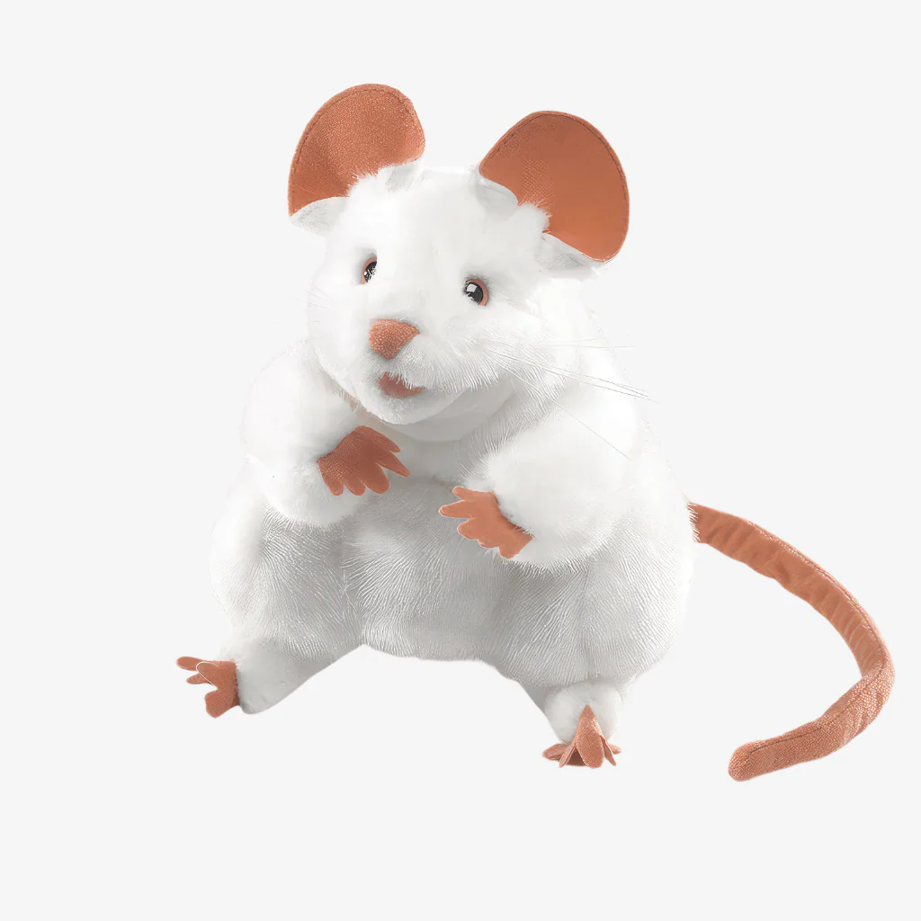 White Mouse Hand Puppet - Folkmanis