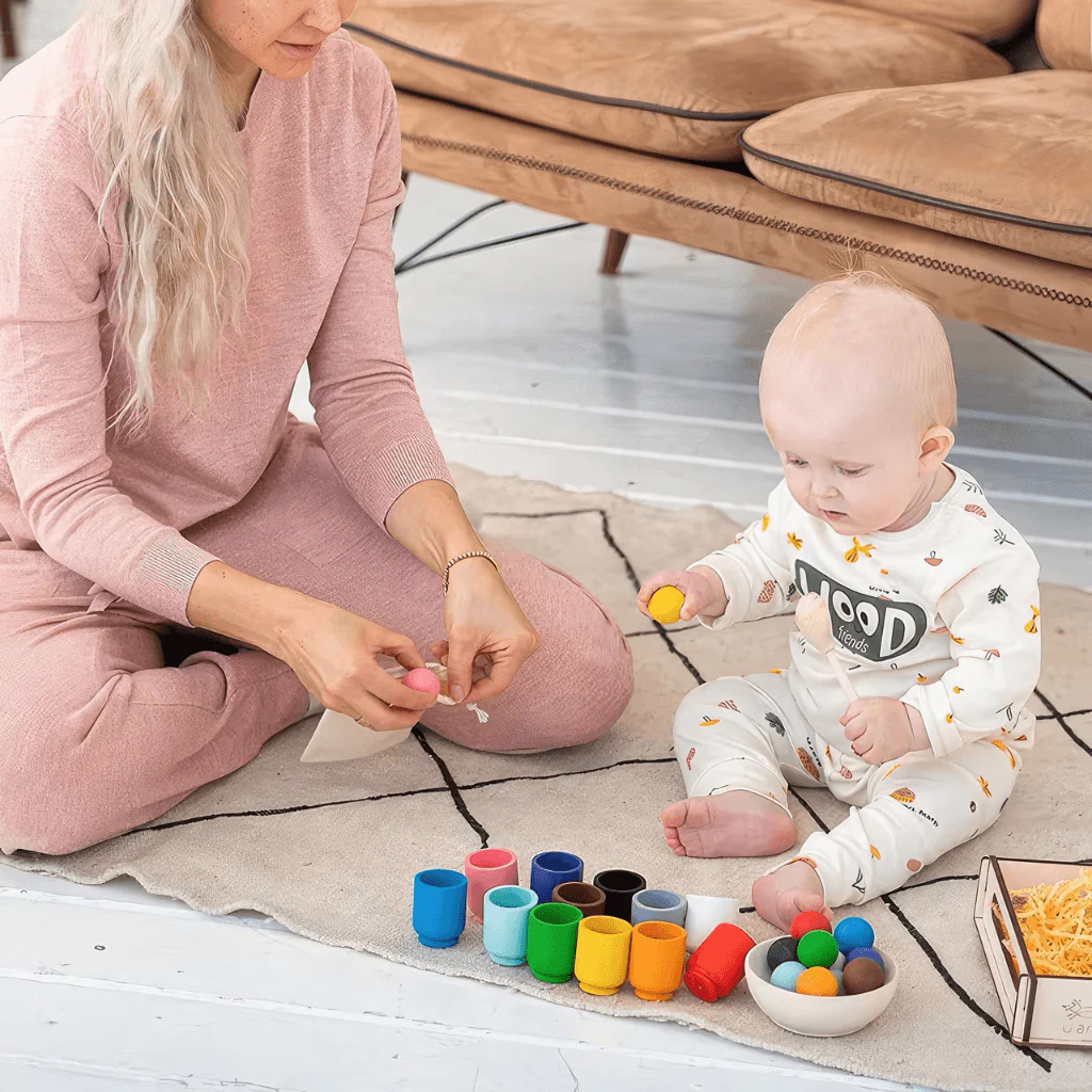 Wooden Balls in Cups Montessori Toy - Image 6