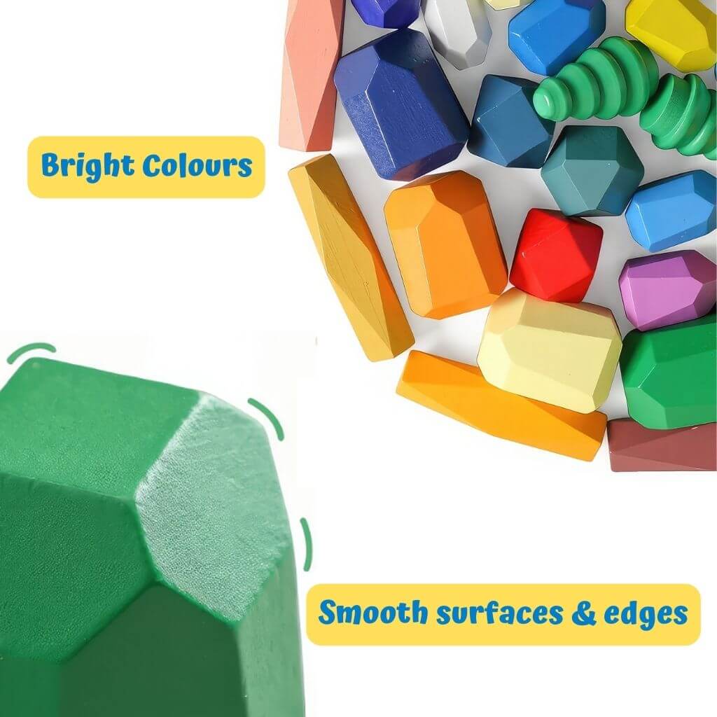 Wooden Stacking Stones 28 Pcs - Image 4