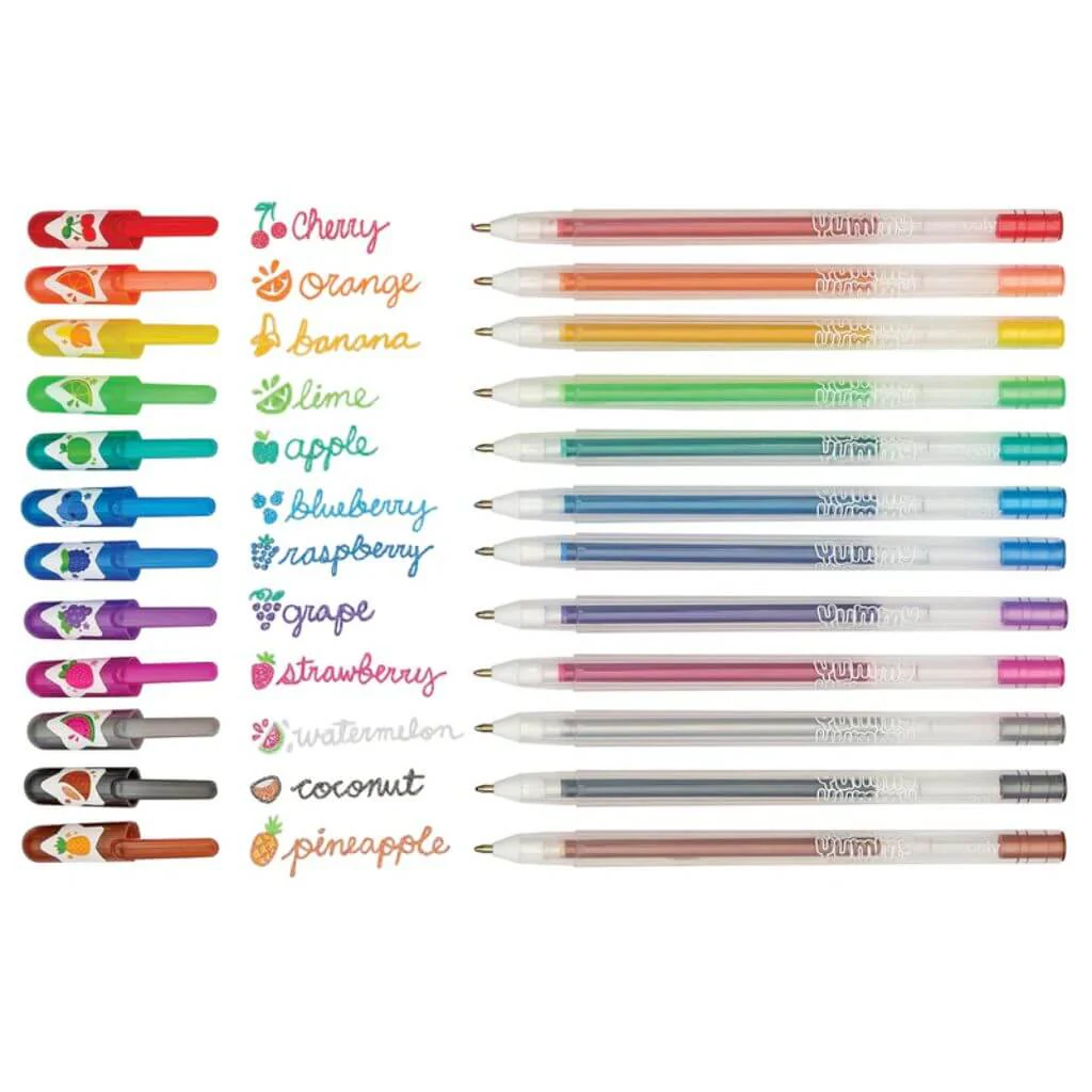 Yummy Yummy Scented Glitter Gel Pens 12 pack - Ooly - Image 3